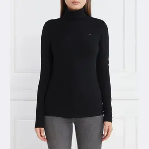 Водолазка приталенного кроя 5x2 в рубчик nk ls Tommy Hilfiger, черный