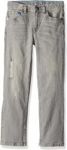 Джинсы Calvin Klein Boys Skinny Fit Legacy Stretch Denim, 5 карманов, застежка на молнию и пуговицы, Grey Stone