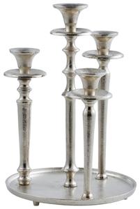 Подсвечник Ambia Home цвет никеля, 24,5/36/24,5 см