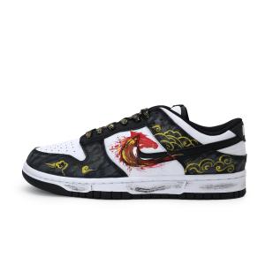 Nike Dunk Lead The Charge Кожаные Абразивоустойчивые Кроссовки Low Top для Скейтбординга Unisex Black Gold