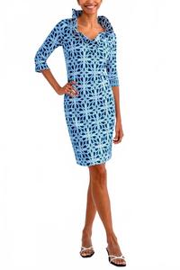 Женское платье с воротником-жабо в темно-синем цвете GRETCHEN SCOTT