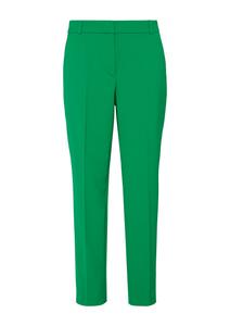 Зауженные плиссированные брюки COMMA, зеленый