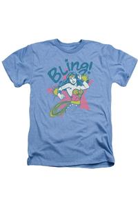 DC Comics Bling Adult Heather футболка / футболка Gildan, светло-голубой