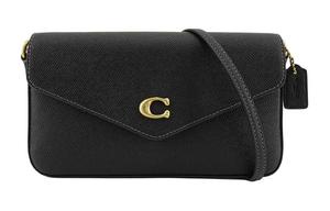 Wyn Кожаная Конверт Сумка Через Плечо Кроссбод Маленький Размер Женская Черная COACH