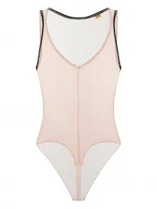 Боди из тюля с логотипом Elisabetta Franchi, нейтральный