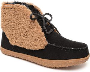 Minnetonka Women's Torrey, Black Berber Combo