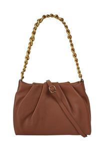 Сумка через плечо, натуральная кожа, производство Италия Samantha Look, цвет Cognac