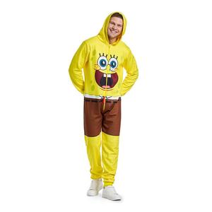 Оппо для взрослыхКостюмы Nickelodeon SpongeБоб КвадратБрюки Цельный джемпер OppoSuits, желтый