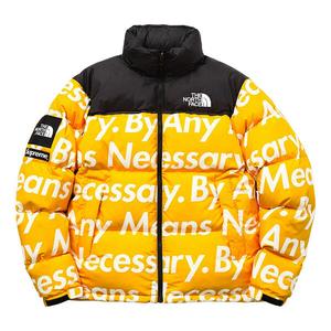 Куртка fw15 x the north face by any means nuptse jacket 'yellow' Supreme, желтый