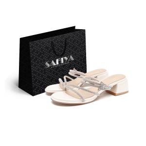 SAFIYA Женские противоскользящие тапочки устойчивые к истиранию белые, цвет White