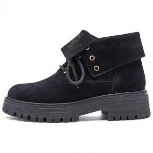 NINE WEST Женские короткие ботинки Martin высотой 4,5 см черные с флисовой подкладкой, цвет Black (Fleece-Lined)