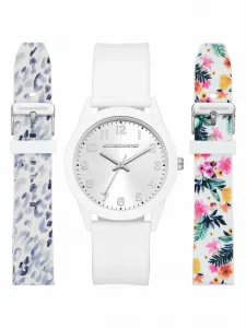 Женские аналоговые силиконовые часы Skechers SR9100, цвет White