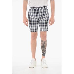 Клетчатые шорты из хлопка ID Corneliani, синий