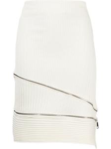 ANDREĀDAMO юбка миди асимметричного кроя, белый