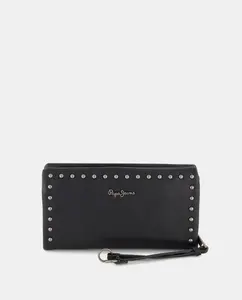 Женская сумка Moon с логотипом и декоративными заклепками Pepe Jeans, черный