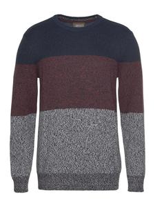 Свитер с круглым вырезом темно-синего, красного и белого цветов Man's World