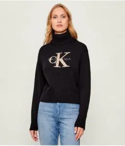 Водолазка из шенилла loose fit Calvin Klein Jeans, черный