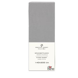 Простыня из джерси премиум-класса из хлопка Darbene, светло-серый