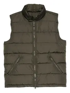 Стеганый жилет на молнии ASPESI, зеленый