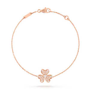 Браслет Van Cleef & Arpels Frivole, мини модель, 18-ct розовое золото, бриллиант