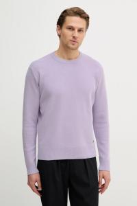 Хлопковый свитер Sisley, фиолетовый