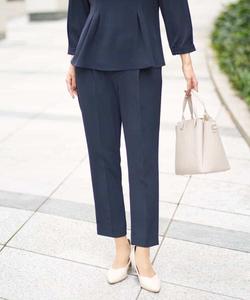 Легко моющиеся/простые в уходе узкие брюки из эластичного атласа (подходят для сочетания с другой одеждой) Avv, цвет Navy