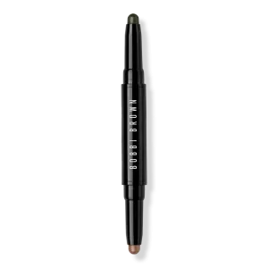 Двусторонний стойкий водостойкий кремовый карандаш для теней BOBBI BROWN, Café/Gilded Green (shimmering warm taupe/shimmering blackened green)