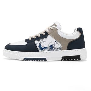 Износостойкие дышащие низкие детские кроссовки для скейтбординга для подростков Kung Fu partners, белый/синий