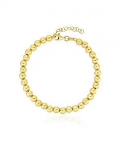 Браслет из крупных золотых бусин, 14-каратное золото The Lovery, gold