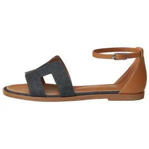 HERMES Сандалии Santorini One Strap, женские, коричневые