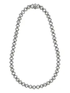 Ожерелье с логотипом в виде острой цепи Emanuele Bicocchi, серебристый