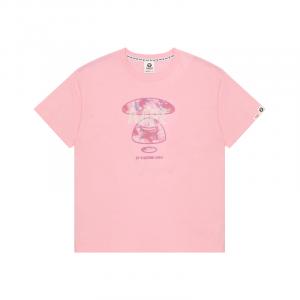 Футболка A Bathing APE с вышитым логотипом Aape, розовый
