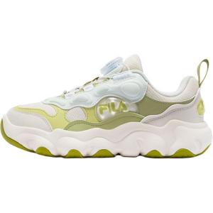 Баскетбольные кроссовки Heritage FHT с низким верхом, противоскользящие, дышащие и отталкивающие FILA KIDS, белый/зеленый