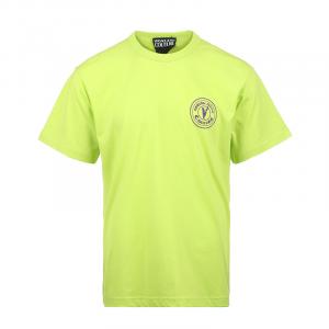 Футболка с V-образным логотипом VERSACE JEANS COUTURE, зеленый