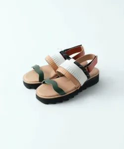 Сандалии с бахромой и поясом Tricot, цвет 65 Orange