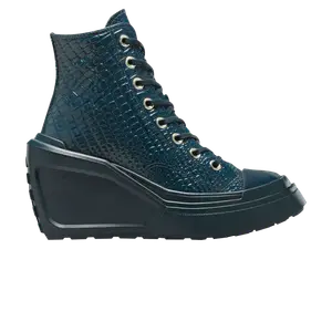 Кроссовки Converse Wmns Chuck 70 De Luxe Wedge Platform High Into The Void Croc, бирюзовый