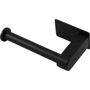 Держатель для туалетной бумаги CORNAT, 2 варианта крепления, черный