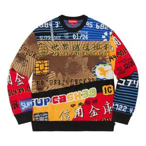 Свитер Supreme Credit Cards Sweater 'Black'