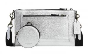 COACH Сумка через плечо из комбинированной кожи теленка и галантерейной кожи