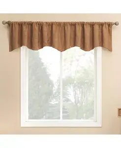 Жаккардовая штора на карнизе с цветочным принтом Bronte, 100% затемняющая, с карнизом Sun Zero, terracotta