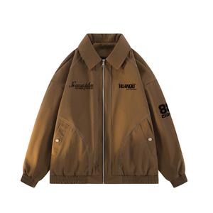 Куртка Unisex Lapel Moderate Workwear HUANQIU, coffee (черный)