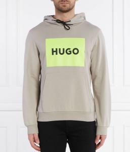 Толстовка мужская Hugo с принтом на груди, бежевый