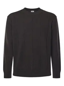 Вязаный свитер с круглым вырезом Eleventy, черный