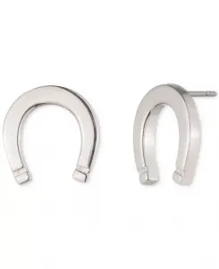 Серьги-Гвоздики в форме подковы из стерлингового серебра Lauren Ralph Lauren, rhodium