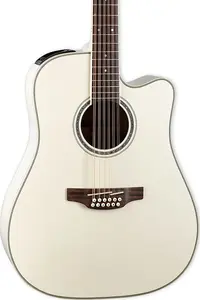 Акустико-электрогитара Takamine GD37CE с 12 струнами, корпус Dreadnought, верхняя дека из цельного ели, глянцевый перламутрово-белый
