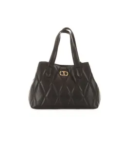 Стеганая сумка-шоппер Twinset, черный