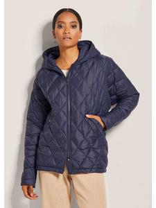 MADELEINE Стеганая куртка с капюшоном, темно-синего/карамельного цвета
