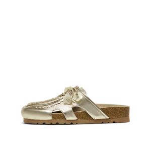 Женские сандалии с закрытым носком, устойчивые к истиранию, золотистые Joypeace, Gold