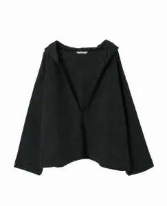 Худи из шерстяного трикотажа с матовой отделкой Plain People, цвет Charcoal Gray