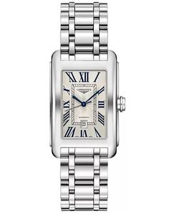 Женские швейцарские автоматические часы DolceVita с браслетом из нержавеющей стали 27,7x43,8 мм Longines